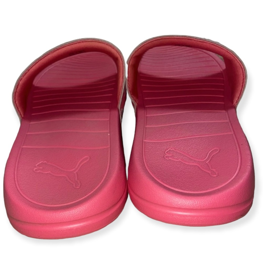 💐CUTE💐 Puma Pink and Metallic Silver Slides - Picture 3 of 5